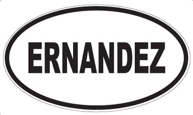 ERNANDEZ - Oval Sticker