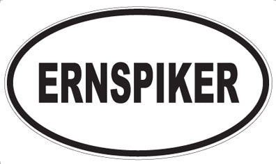 ERNSPIKER - Oval Sticker