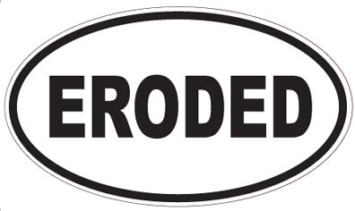 ERODED - Oval Sticker