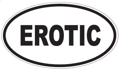 EROTIC - Oval Sticker