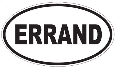 ERRAND - Oval Sticker