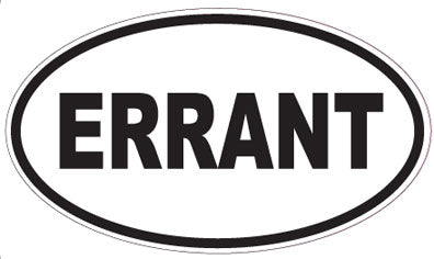 ERRANT - Oval Sticker