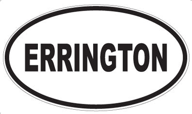 ERRINGTON - Oval Sticker