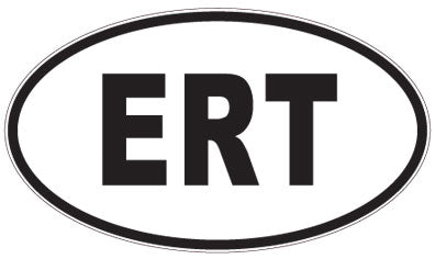 ERT - 3 Letter Initials Oval Magnet