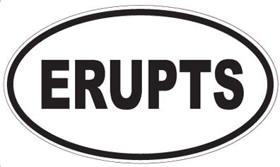 ERUPTS - Oval Sticker