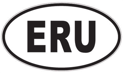 ERU - 3 Letter Initials Oval Magnet
