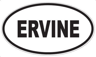 ERVINE - Oval Sticker