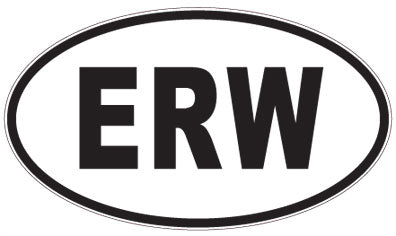 ERW - 3 Letter Initials Oval Magnet