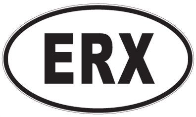 ERX - 3 Letter Initials Oval Magnet