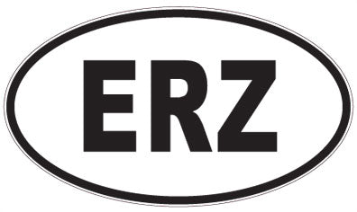 ERZ - 3 Letter Initials Oval Magnet