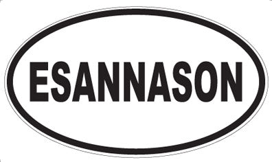 ESANNASON - Oval Sticker