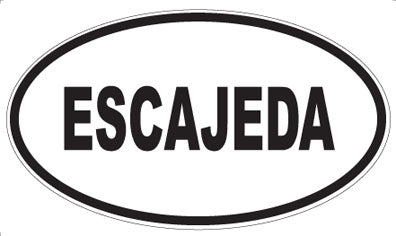 ESCAJEDA - Oval Sticker