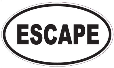 ESCAPE - Oval Sticker