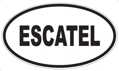 ESCATEL - Oval Sticker