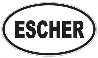 ESCHER - Oval Sticker