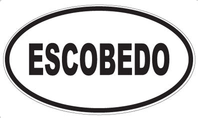 ESCOBEDO - Oval Magnet