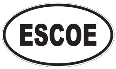 ESCOE - Oval Sticker