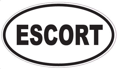 ESCORT - Oval Sticker