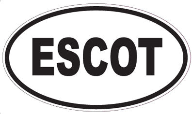 ESCOT - Oval Sticker