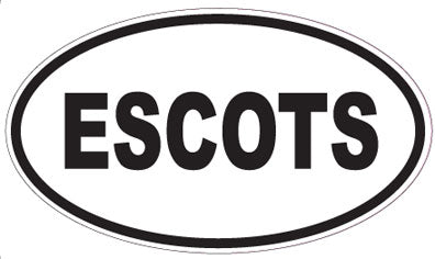 ESCOTS - Oval Sticker