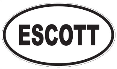 ESCOTT - Oval Sticker