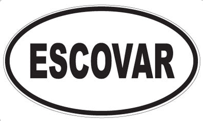 ESCOVAR - Oval Sticker
