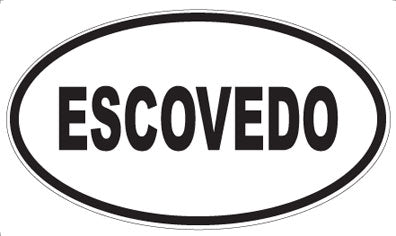 ESCOVEDO - Oval Magnet