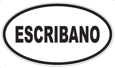 ESCRIBANO - Oval Sticker