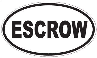 ESCROW - Oval Sticker
