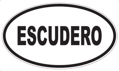 ESCUDERO - Oval Sticker