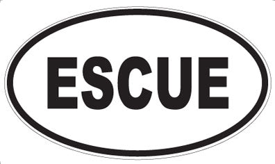 ESCUE - Oval Magnet