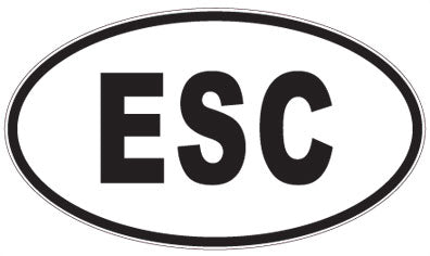 ESC - 3 Letter Initials Oval Magnet