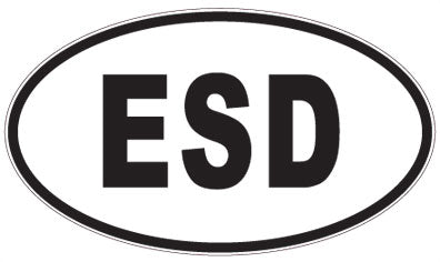 ESD - 3 Letter Initials Oval Magnet