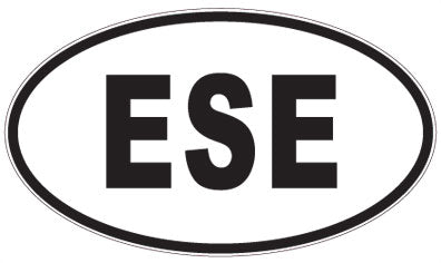 ESE - 3 Letter Initials Oval Magnet