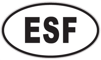 ESF - 3 Letter Initials Oval Magnet