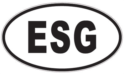 ESG - 3 Letter Initials Oval Magnet