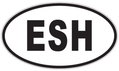 ESH - 3 Letter Initials Oval Magnet