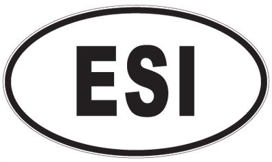 ESI - 3 Letter Initials Oval Magnet