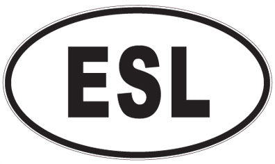 ESL - 3 Letter Initials Oval Magnet