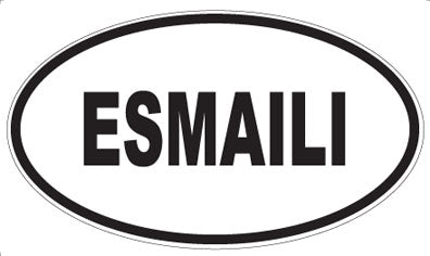 ESMAILI - Oval Sticker