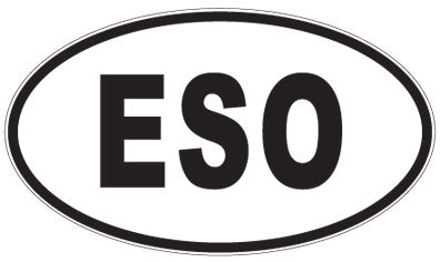ESO - 3 Letter Initials Oval Magnet