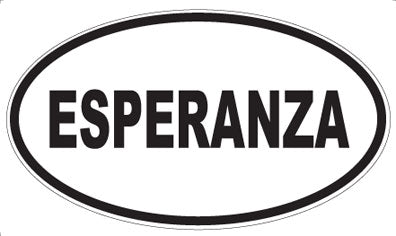 ESPERANZA - Oval Sticker