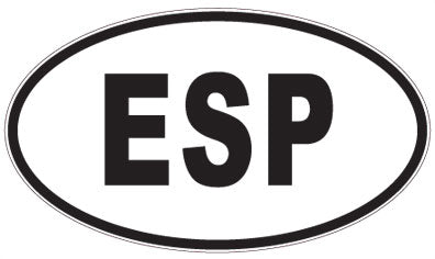 ESP - 3 Letter Initials Oval Magnet