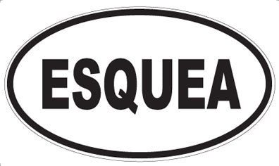 ESQUEA - Oval Sticker