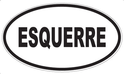 ESQUERRE - Oval Sticker