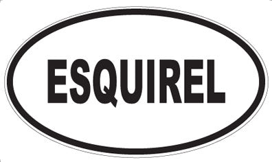 ESQUIREL - Oval Sticker