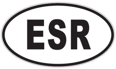 ESR - 3 Letter Initials Oval Magnet