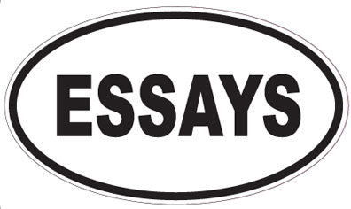 ESSAYS - Oval Sticker
