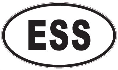 ESS - 3 Letter Initials Oval Magnet