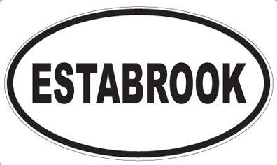 ESTABROOK - Oval Sticker